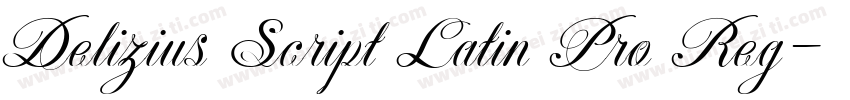 Delizius Script Latin Pro Reg字体转换